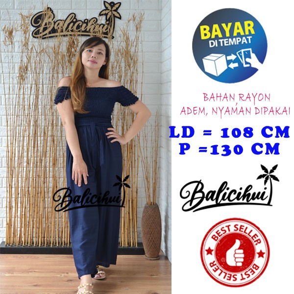 Balicihui Jumpsuit Sabrina Wanita Jumpsuit Panjang Sabrina jamsuit Sabrina Bali Jumpsuit Fit to XL