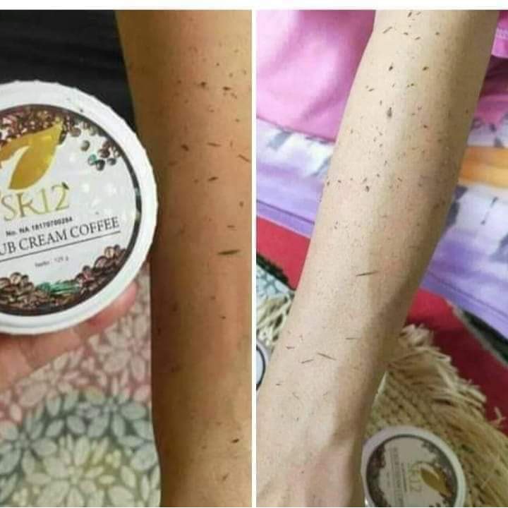 Scrub Cream Coffee SR12 Body Scrub BPOM Lulur Pemutih Badan Penghilang Daki