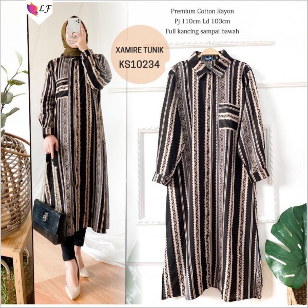 Tunik xamire/dress muslim/gamis murah/baju murah/baju tanah abang