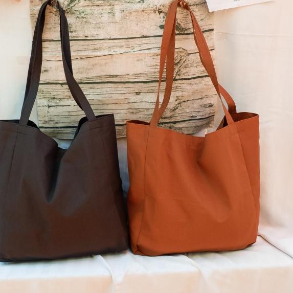 ✾ Tas totebag nudie bag baggy magnet kuliah kanvas besar polos sueding ✥