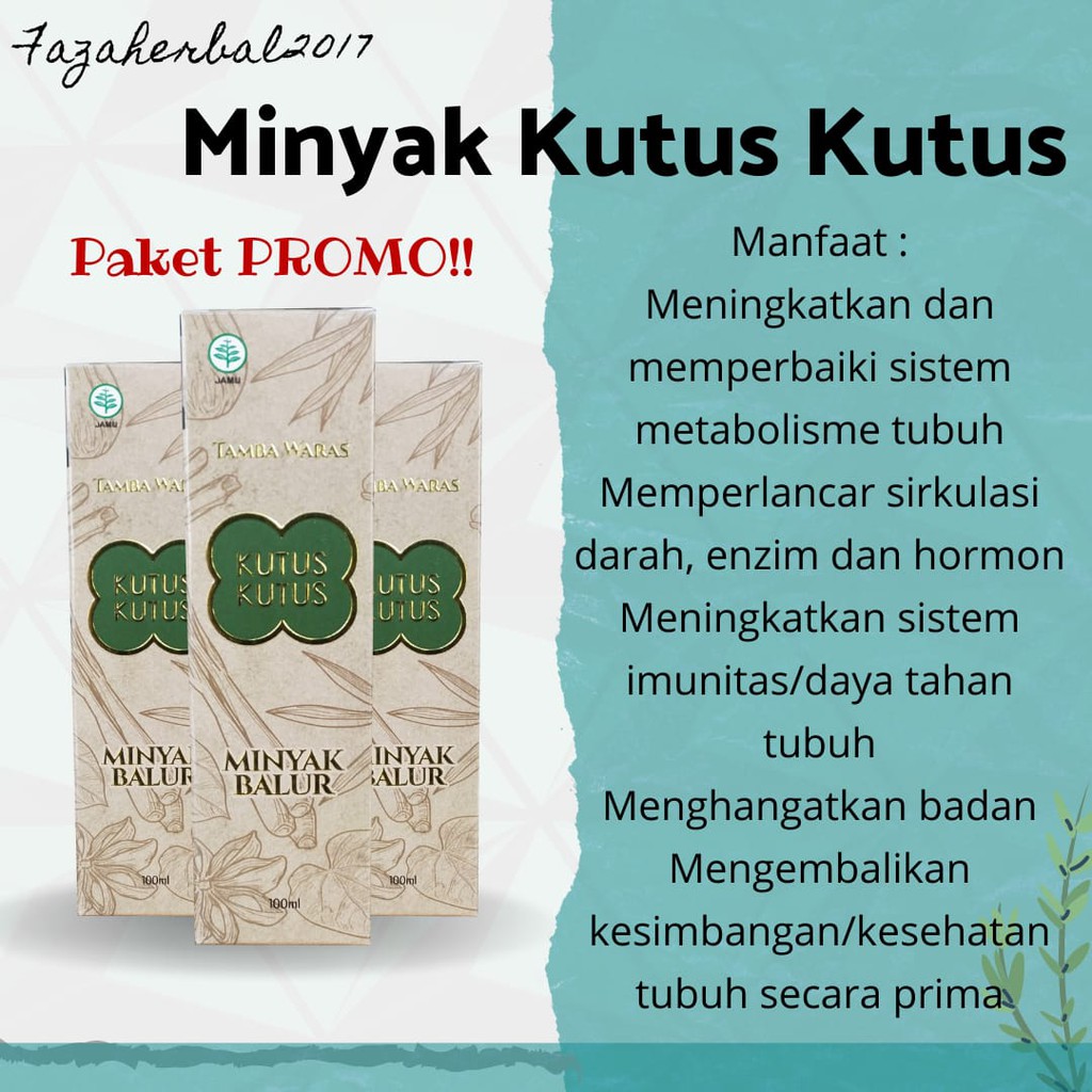 PROMO Minyak Kutus kutus Beli 2 Gratis 1