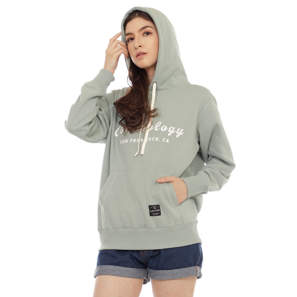 Cottonology Hoodie Wanita San Francisco Hijau Tosca-6