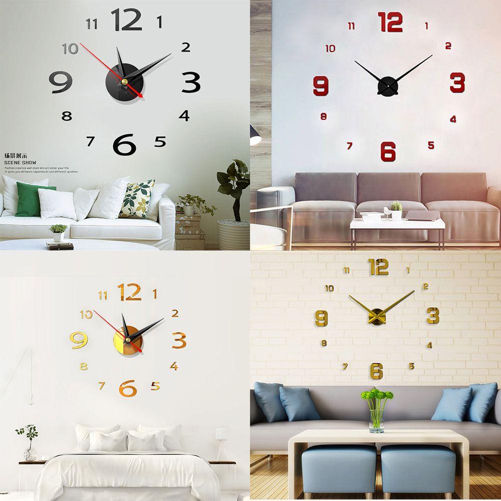 Populer Jam Dinding Desain Modern Ruang Tamu Rumah Dekorasi Akrilik Quartz Horloge