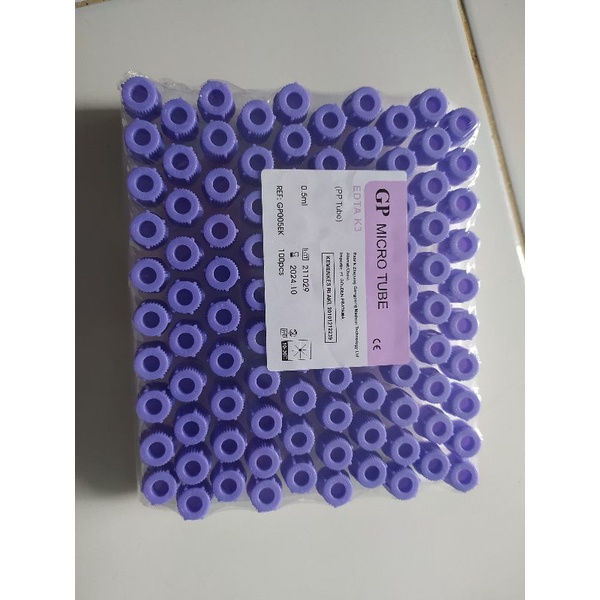 Edta 0,5ml Microtube / Minitube / Edta 0,5ml / Plain 0,5ml / Heparin 0,5ml / Microtube