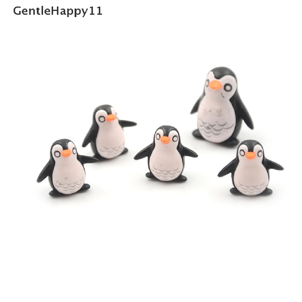 Gentlehappy 5Pcs Fashion DIY Penguin Ornamen Miniatur Berkebun Dekorasi Rumah Boneka Hadiah Mini