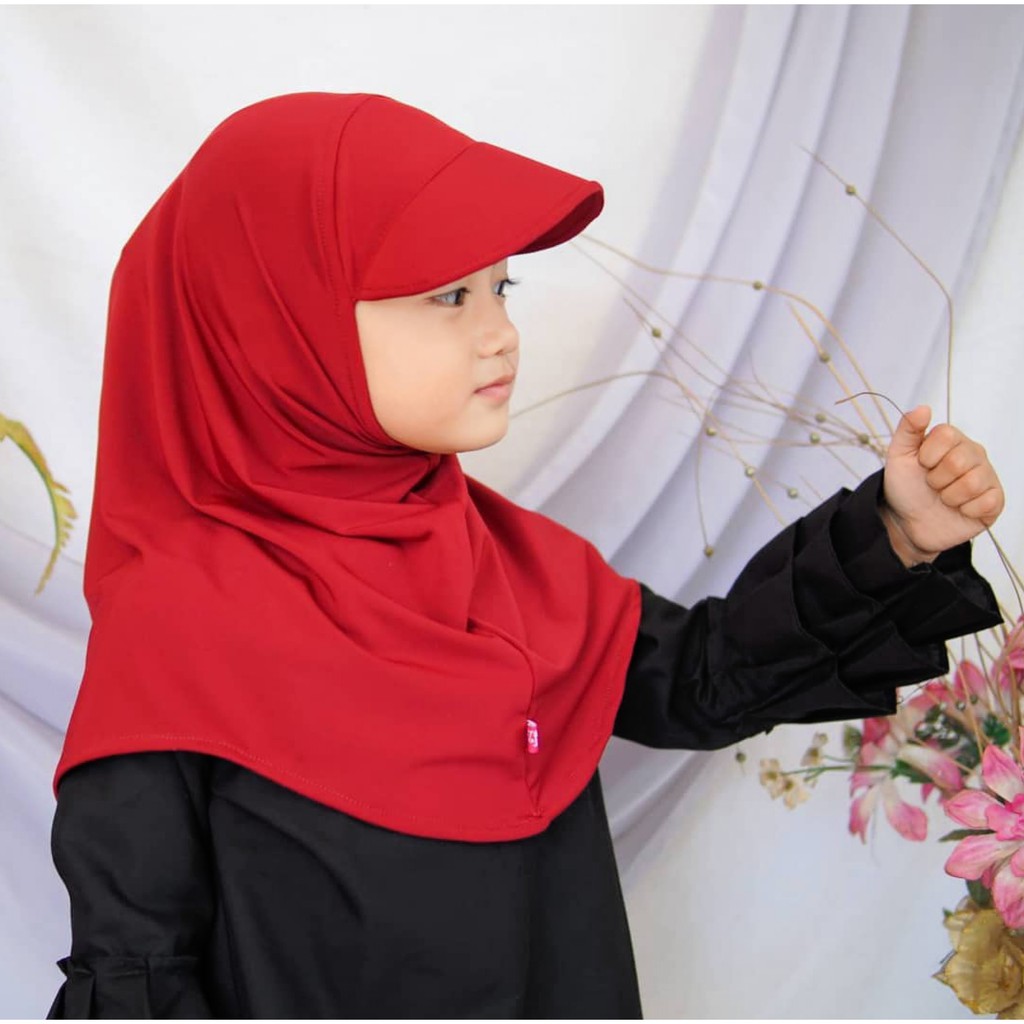 jilbab anak JILBAB TOPI TK 3 - 6 TAHUN  kerudung anak perempuan hijab anak topi jilbab tk paud kerudung sekolah