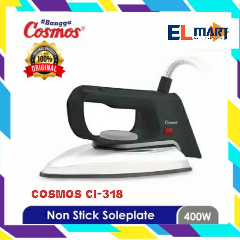 Setrika Listrik Dry Iron Cosmos CI 318 - CI318 Anti Lengket