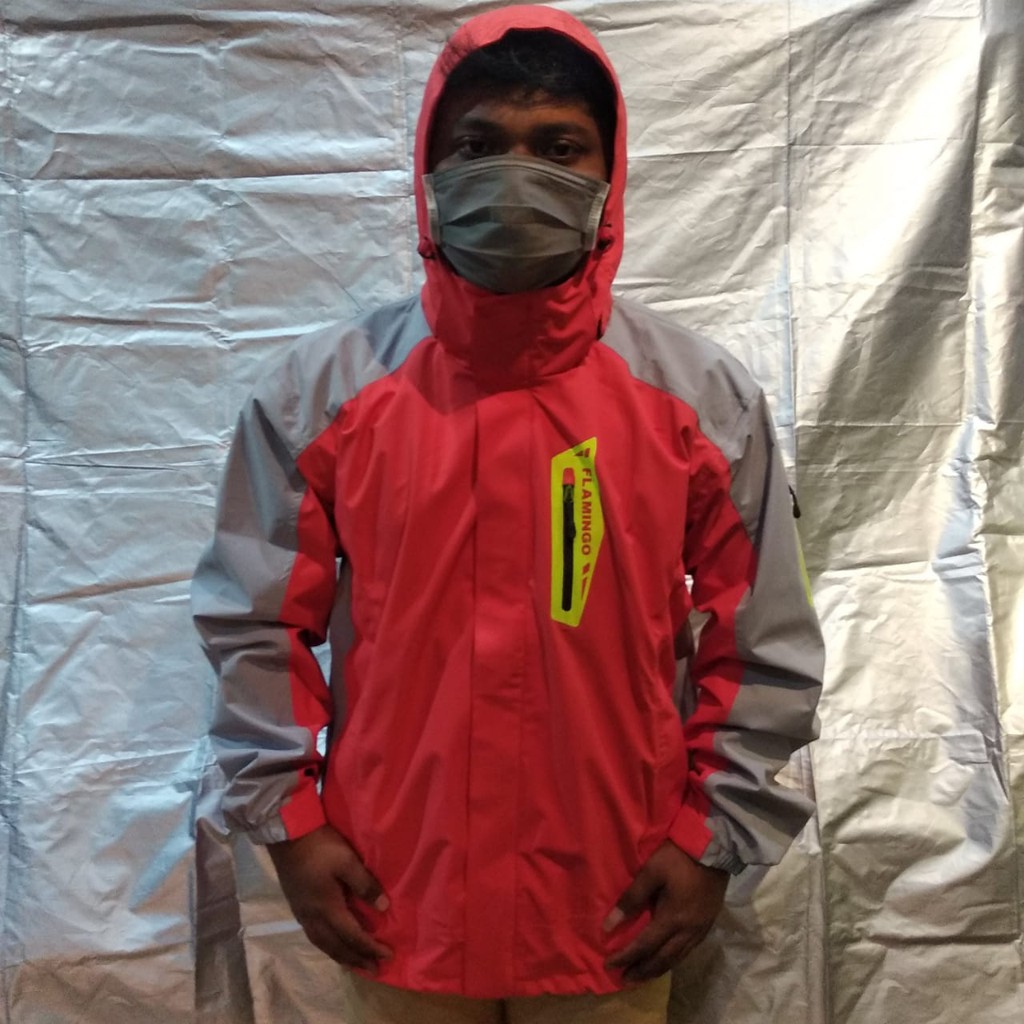 JAKET GUNUNG ADVENTURE CAMPING OUTDOOR  FLAMINGO FULL SEAL WP