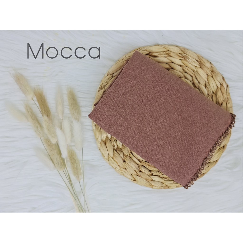 Pashmina Picot Crochet Diamond Stretch-Mocca