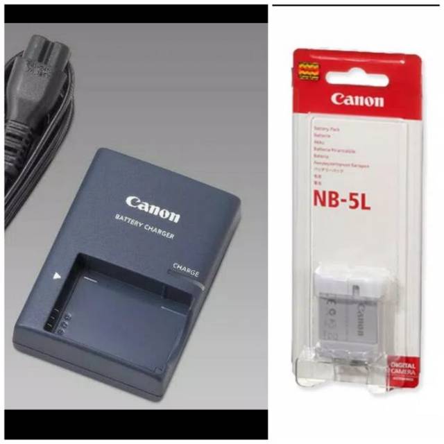 PAKET HEMAT BATERAI/BATTERY NB-5L/NB5L + CHARGER CB 2LXE Canon PowerShot SX200  SX210Digital IXUS 80