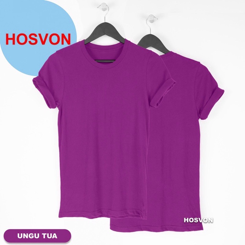 UNGU TUA Cotton Combed 30s Lengan Pendek (PRIA &amp; WANITA)