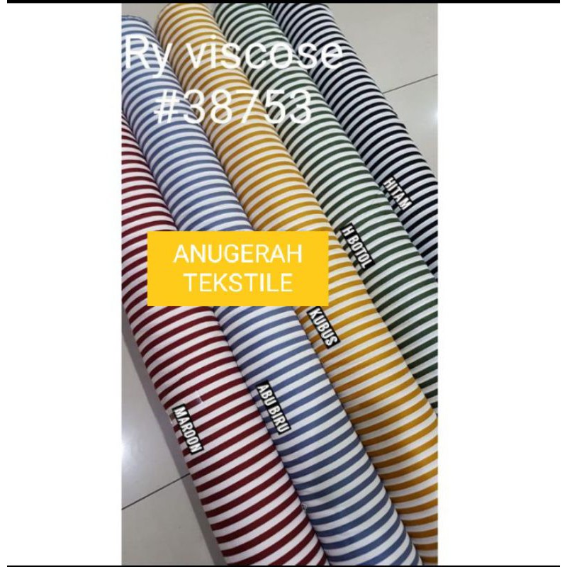 1/2 meteran Kain rayon Viskose Viscose Premium motif  salur#38753##Rayonviskose##PremiumViscose#