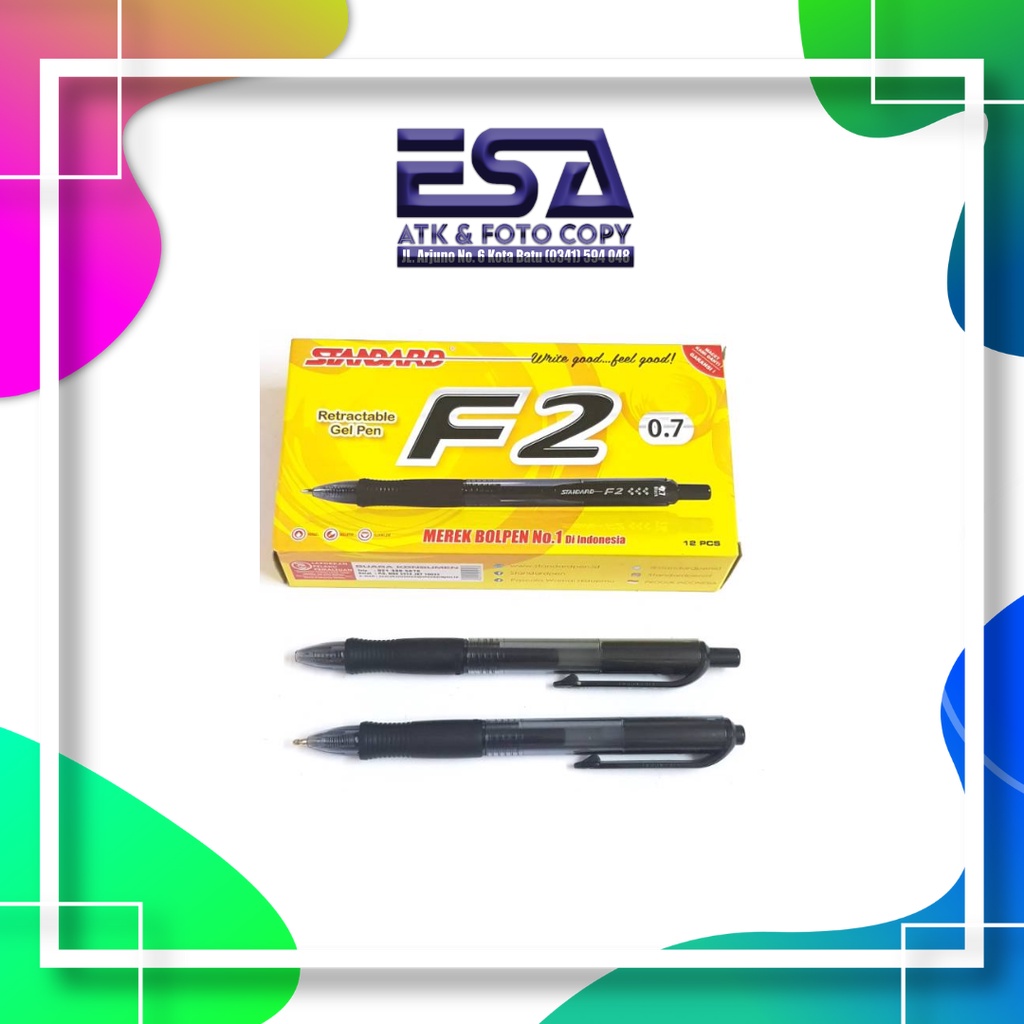 

Ballpoint Pulpen Gel F2 Standard 0.7mm Pack