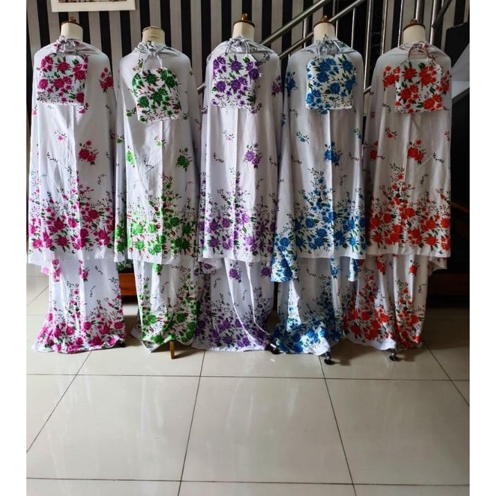 Mukena Katun Bali Motif Bunga