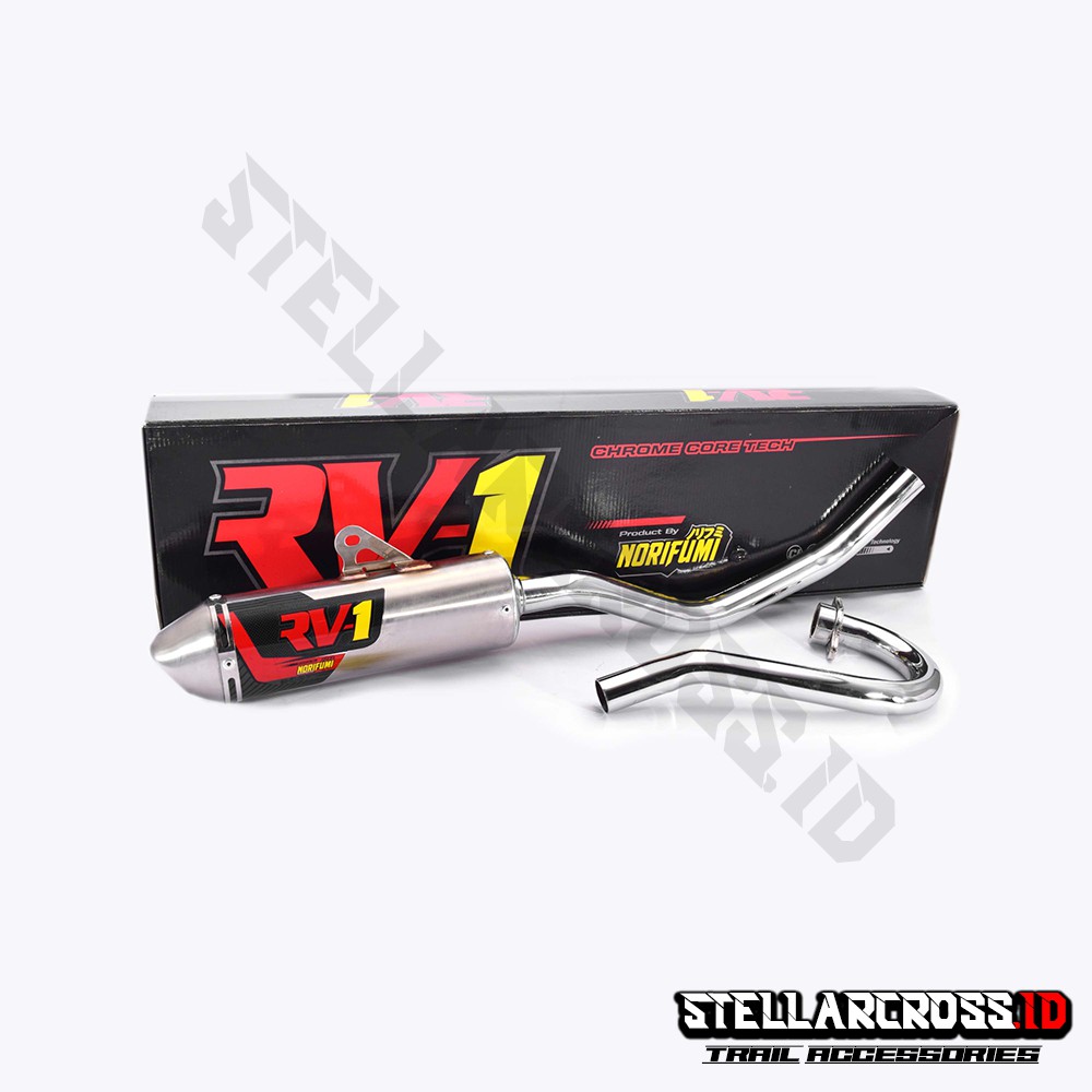 Knalpot Muffler Original NORIFUMI RV1 Type EVO KLX 150 Chrome