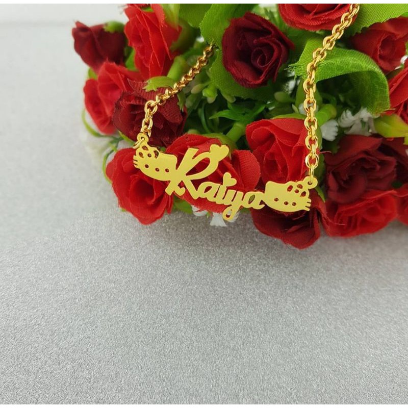 Kalung nama kalung nama lapis emas TERMURAH