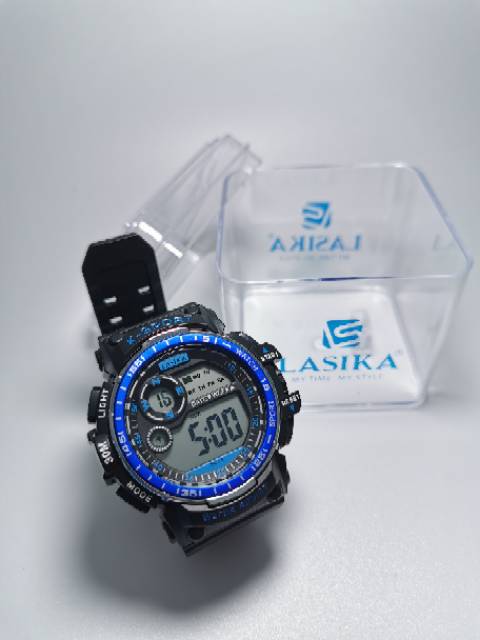 Jam tangan digital Pria Sporty water Resist Lasika 614