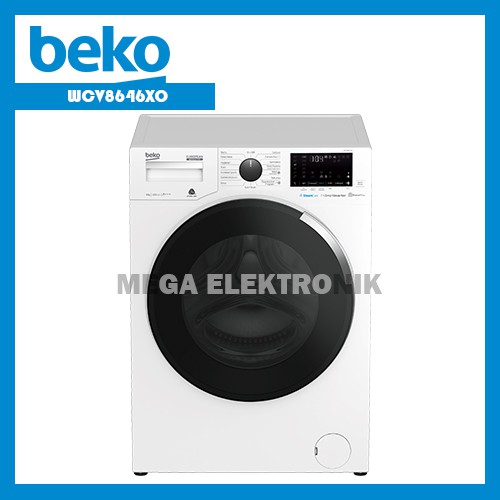 Beko WCV8646XO Mesin Cuci 8 Kg Inverter Front Load - KHUSUS JABODETABEK