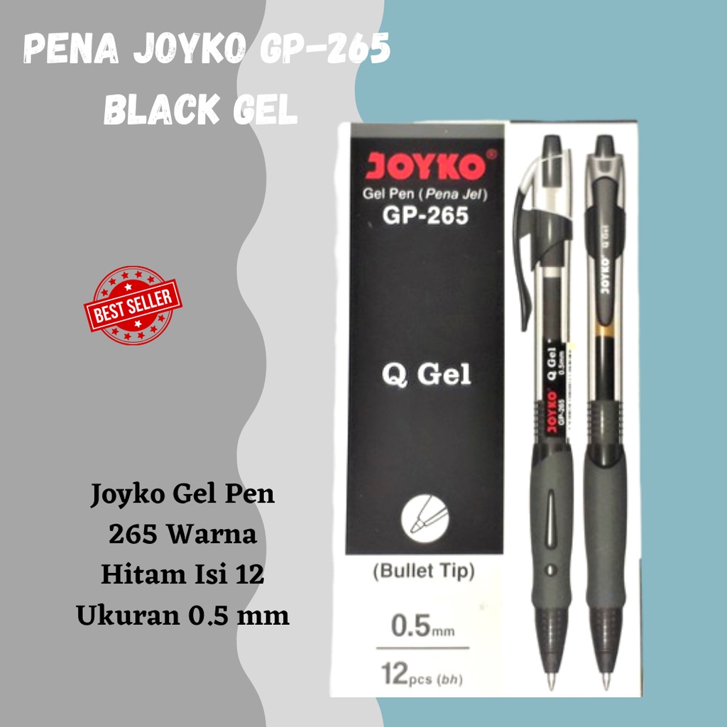 TERLARIS!! Pena Gel Pulpen Pena Joyko GP-265 Black Gel 0.5 mm - 1 PCS