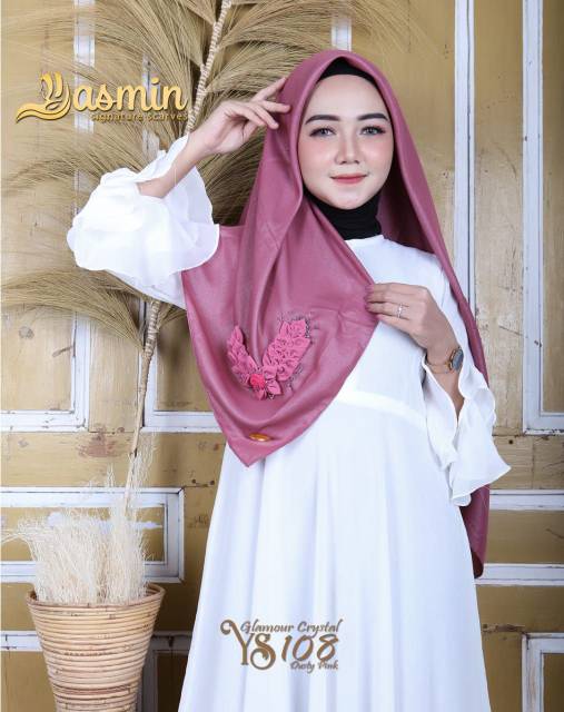 Segi Empat Glamour  Segi Empat Pesta Jilbab Pesta Ori Yasmin Hijab Ys 108 Jilbab Formal Jilbab Payet
