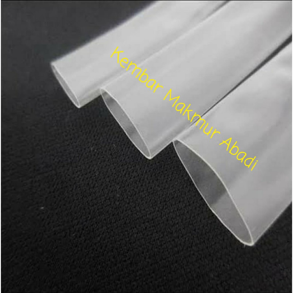 Heatshrink Tube Ecer 25mm Per Meter / Kabel Bakar Clear BENING 25mm / Selang Bakar Transparan 25mm