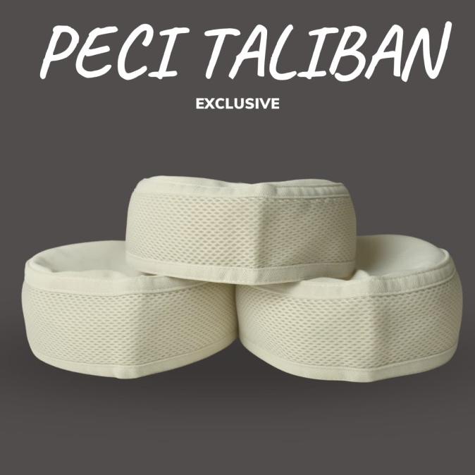 Peci kopiah taliban bahan kain kaos adem peci sholat pria muslim