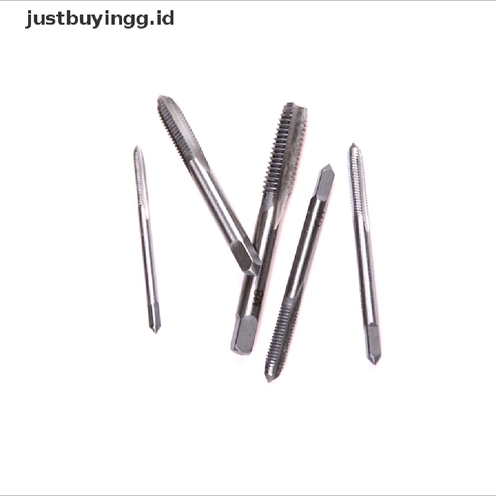 5pcs / Set Alat Tapping Tangan Lurus Flute M3 M4 M5 M6 M8 3mm - 8mm