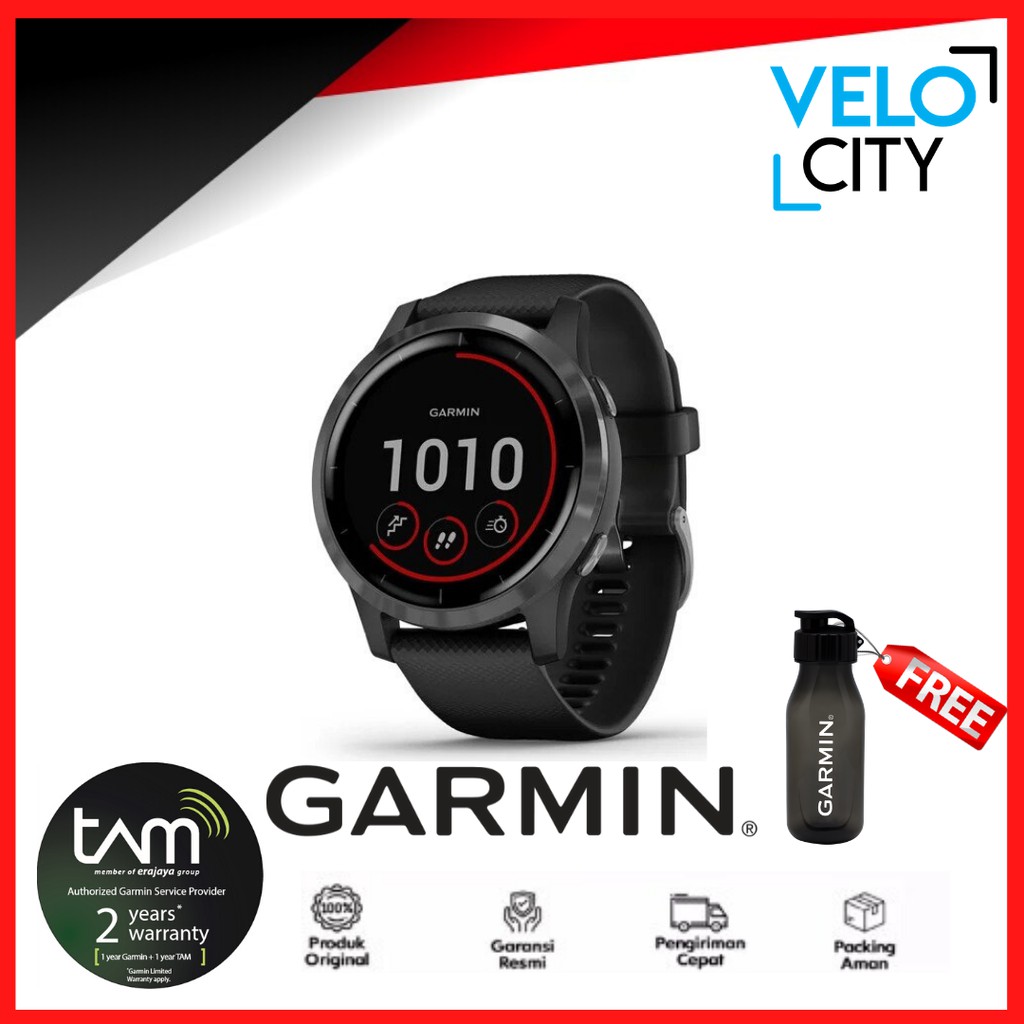 Garmin Vivoactive 4 GPS Wi-Fi Shadow Black SEA - Garansi TAM 2 Tahun