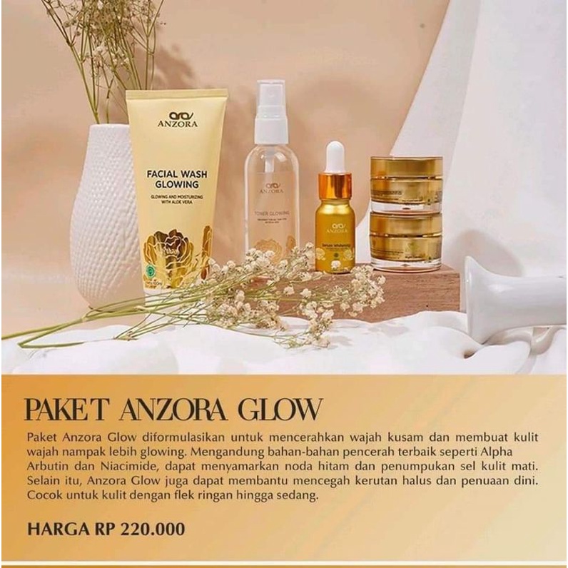 anzora skin paket glow//paket acne
