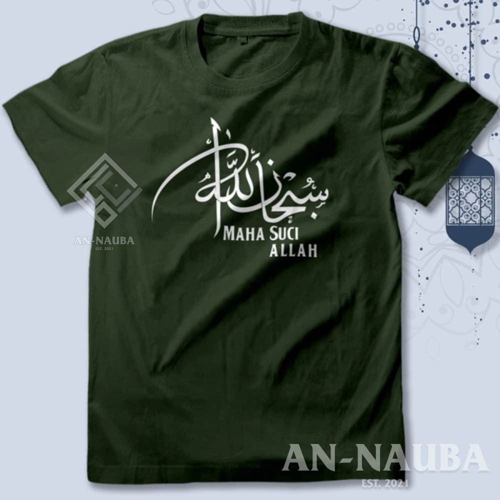 KAOS DAKWAH ISLAMI SUBHANALLAH KALIGRAFI / Baju Distro Santri Islam / Tshirt Muslim Trendy [AN-6354]-3