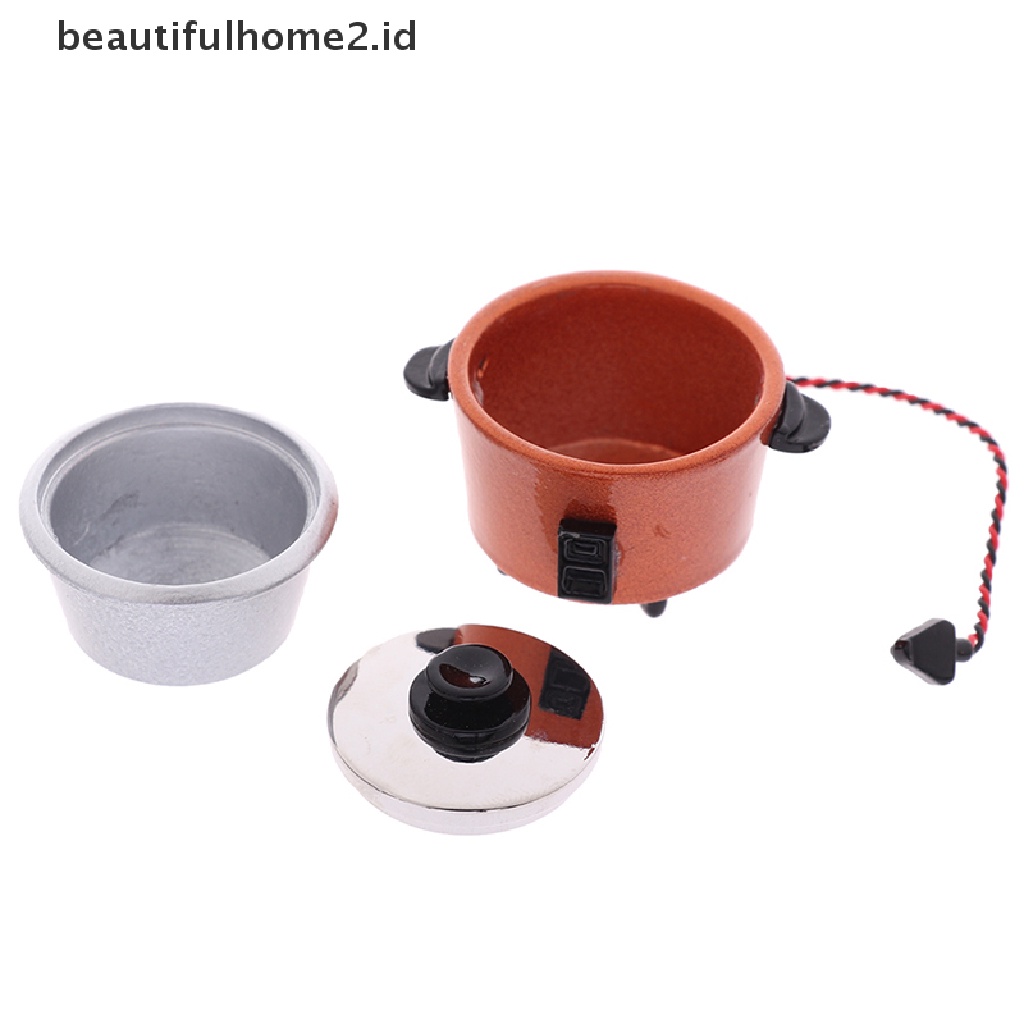 Beautifulhome2. Buku Literatur Dalam Bahasa MandarinId 1pc Miniatur Rice Cooker Skala 1: 12 Untuk Aksesoris Dapur Rumah Boneka