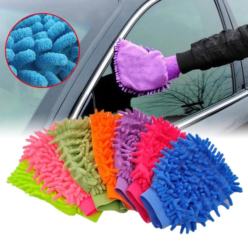 Sarung Tangan Cuci Mobil Kain Lap Microfiber Car Wash Detailing Gloves