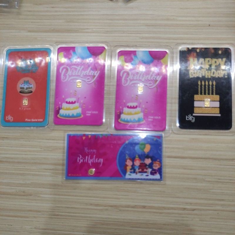 0.1 GR (GRAM) LOGAM MULIA/LOGAM MULIA Happy Birthday/LM/EMAS Happy Birthday Big Gold Mas Duit