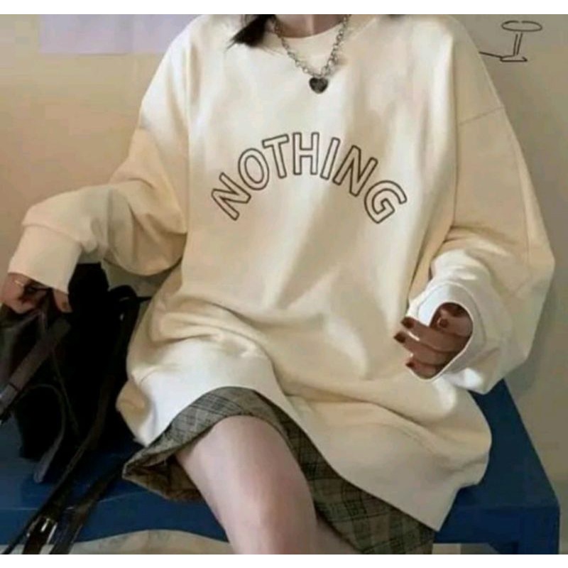 NOTHING OVERSIZE SWEATER - SWEATER OBLONG OVERSIZE WANITA
