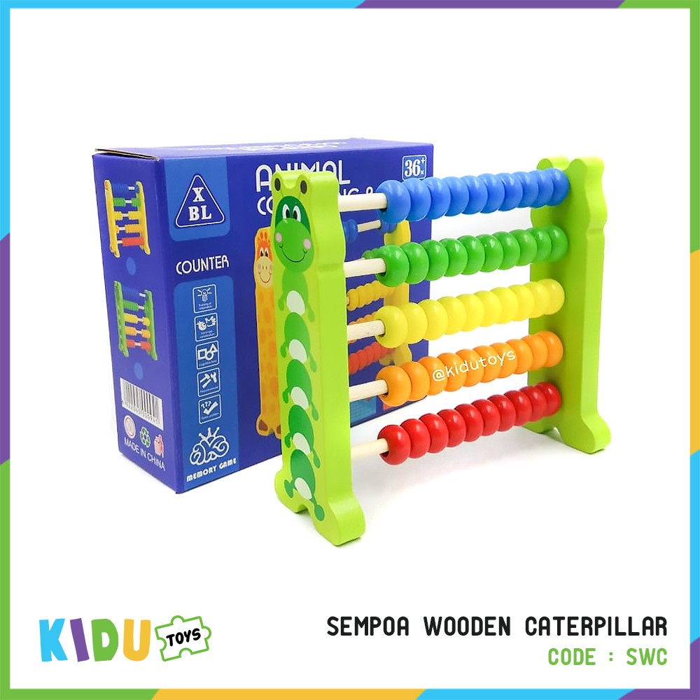 Mainan Montessori Sempoa Anak Educational Toys Wooden Toys Belajar Berhitung Kidu Toys