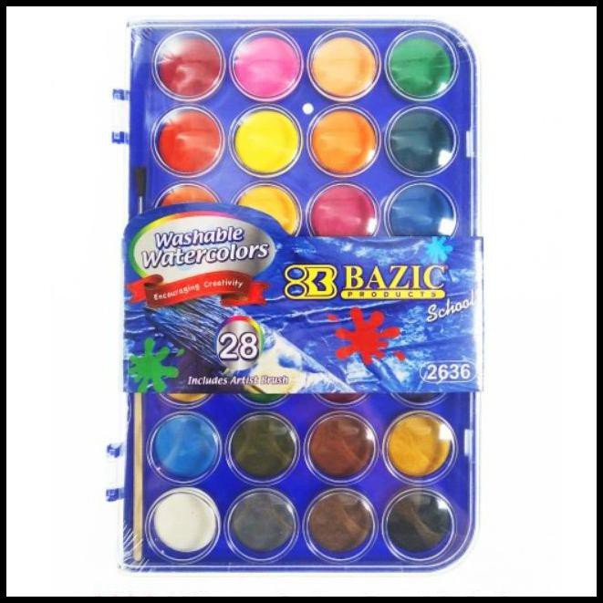 

Best Seller Cat Air Water Color Palet Bazic 28 Warna Watercolors Cake