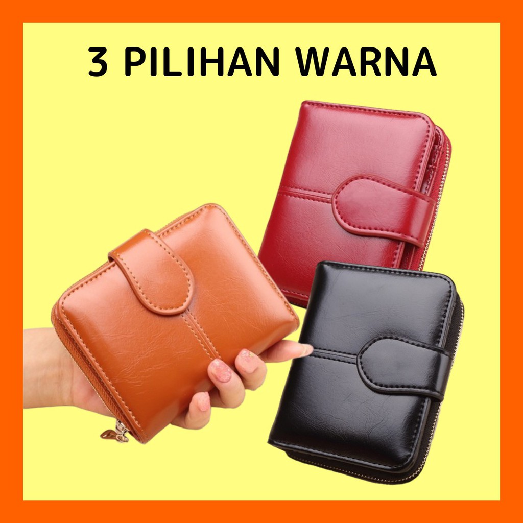 DOMPET KECIL WANITA KULIT PREMIUM BRANDED FASHION KOREA BATAM MURAH SARACA MINI LIPAT MEWAH