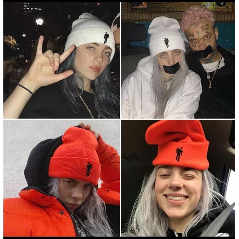 TERBARU!! kupluk Billie Eilish hip-hop musim dingin unisex rajut padat/kupluk import termurah/terlaris 2021 real pict (cod)