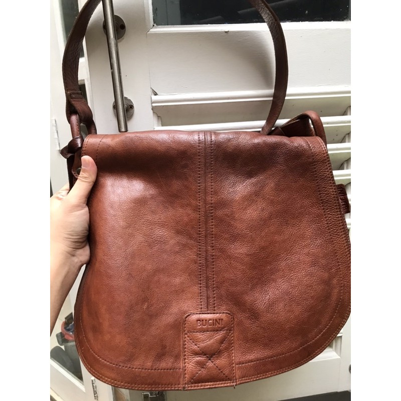 TAS BUCINI KULIT ASLI BROWN (PRELOVED)