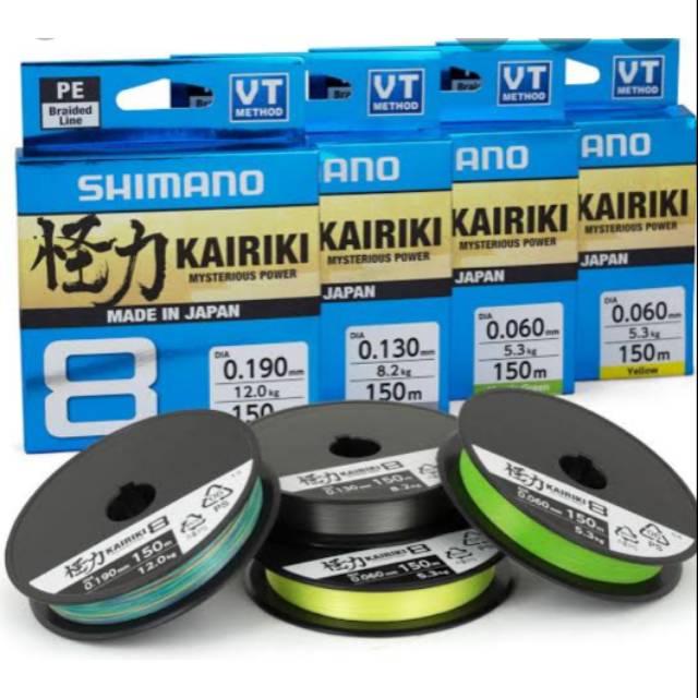Senar Pancing Shimano Kairiki SX8  10 LBS -80 LBS  300M