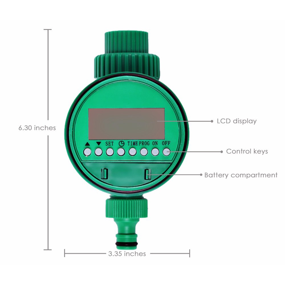 Timer LCD Irigasi Air Taman Otomatis - 21026 - Green--AQUALIN