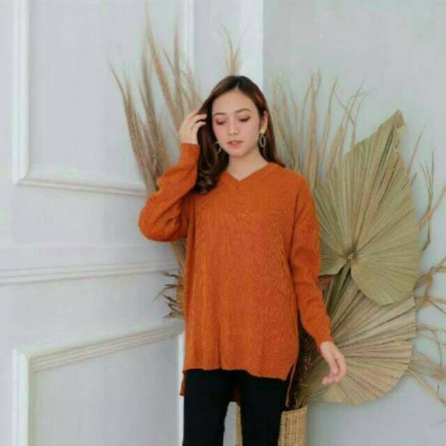 RVF VIONA BOXY OVER SIZE/SWEATER RAJUT/BAJU WANITAPREMIUM/OUTERWEAR