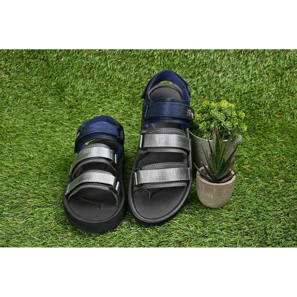 Naomi Neavy Black - Sandal Gunung Pria Wanita Casual Kekinian - Ringan Empuk Anti Slip FOOTCONCEPT