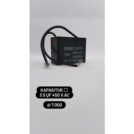 KAPASITOR KOTAK 3,5uf 450V VISERO