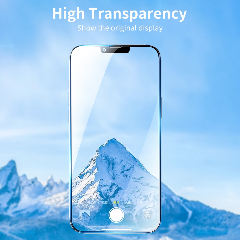 (1 / 2pcs) Pelindung Layar Tempered Glass 9d Anti Gores / Air / Sidik Jari Untuk Iphone 13 / 13pro / 13pro Max