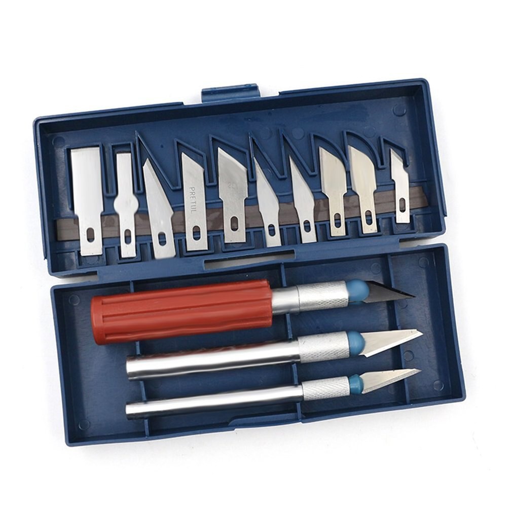 Pisau Ukir Pahat 13 Pcs Precision Knife Tool Wood Carving Set