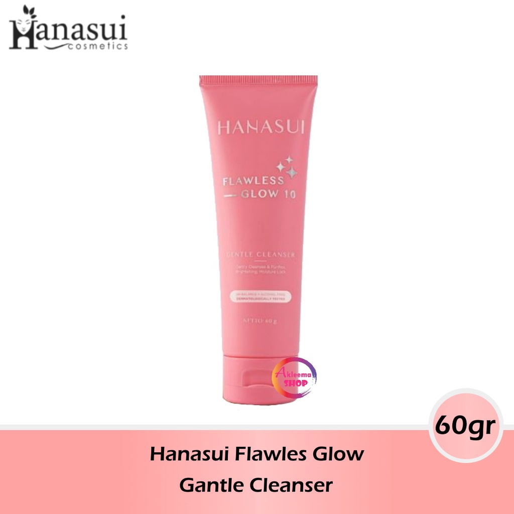 Paket Hanasui Flawless Glow 6pcs (day cream 15gr+night cream 15gr+serum biru 20ml+Micellar 100ml+essence 100ml+cleanser 60gr)