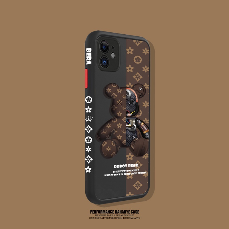 Soft Case Silikon Motif Kartun Beruang Untuk IPhone 12 13 11 Pro Max X Xs Max Xr 5509