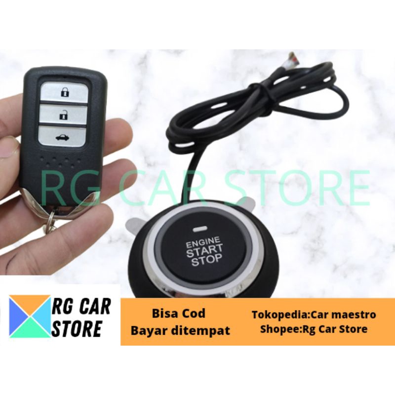 CAR ALARM KEYLESS PUSH BUTTON ENGINE START/STOP KOMPLIT MODEL HONDA