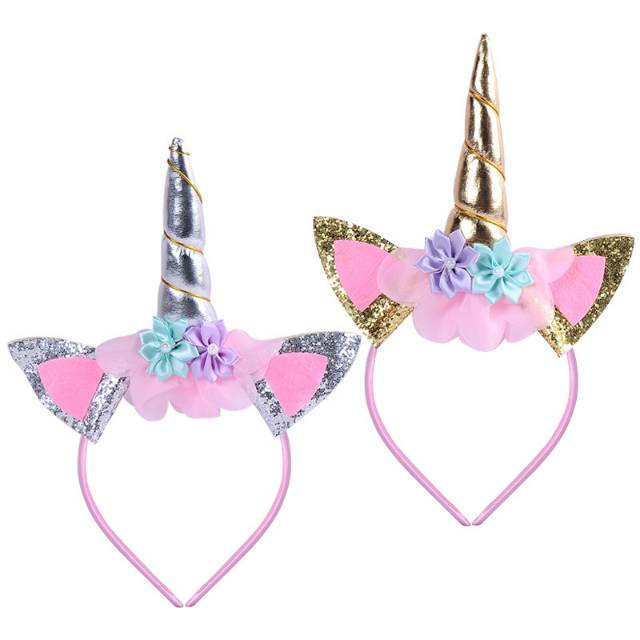 GS3076/7 UNICORN HEADBAND / BANDO UNICORN GOLD SILVER / BANDO LITTLE PONY / KUDA PONI IMPORT MURAH